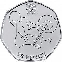 Large Reverse for 50p 2011 coin