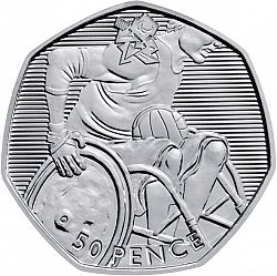 Large Reverse for 50p 2011 coin