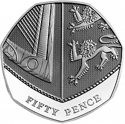 Large Reverse for 50p 2013 coin