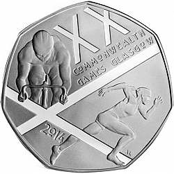 Large Reverse for 50p 2014 coin