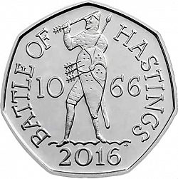 Large Reverse for 50p 2016 coin