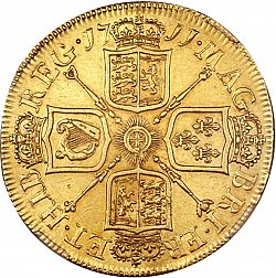 Large Reverse for Five Guineas 1711 coin