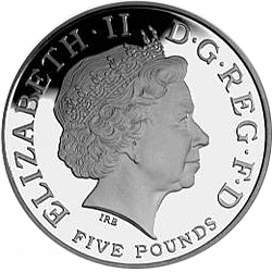 Large Obverse for £5 2002 coin
