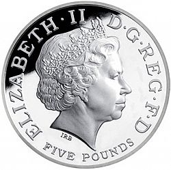 Large Obverse for £5 2005 coin