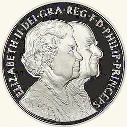 Large Obverse for £5 2007 coin