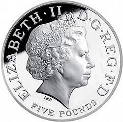 Large Obverse for £5 2008 coin