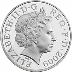 Large Obverse for £5 2009 coin