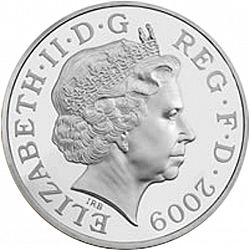 Large Obverse for £5 2009 coin