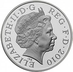 Large Obverse for £5 2010 coin