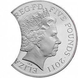 Large Obverse for £5 2011 coin