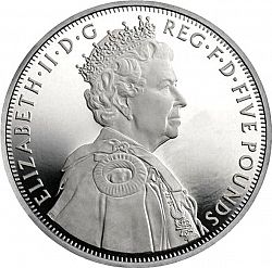 Large Obverse for £5 2012 coin