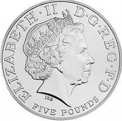 Large Obverse for £5 2013 coin