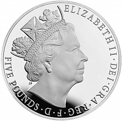 Large Obverse for £5 2015 coin