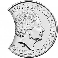 Large Obverse for £5 2017 coin