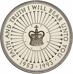 Large Reverse for £5 1993 coin