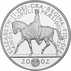 Large Reverse for £5 2002 coin
