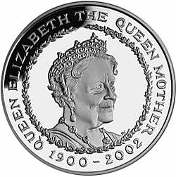Large Reverse for £5 2002 coin