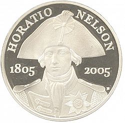 Large Reverse for £5 2005 coin
