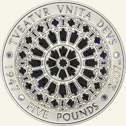 Large Reverse for £5 2007 coin