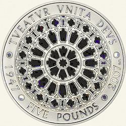 Large Reverse for £5 2007 coin