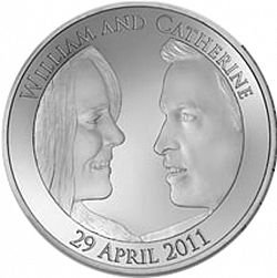 Large Reverse for £5 2011 coin