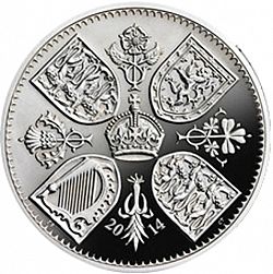 Large Reverse for £5 2014 coin