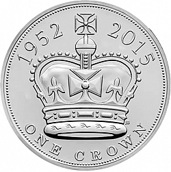 Large Reverse for £5 2015 coin