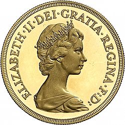 Large Obverse for Five Pounds 1980 coin