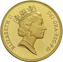 Large Obverse for Five Pounds 1985 coin