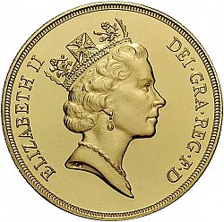 Large Obverse for Five Pounds 1985 coin