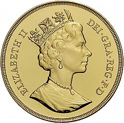 Large Obverse for Five Pounds 1988 coin