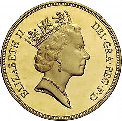 Large Obverse for Five Pounds 1995 coin