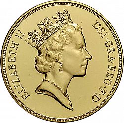 Large Obverse for Five Pounds 1995 coin