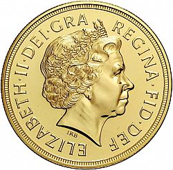Large Obverse for Five Pounds 2003 coin
