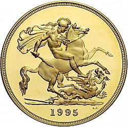 Large Reverse for Five Pounds 1995 coin