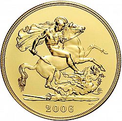 Large Reverse for Five Pounds 2006 coin
