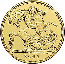 Large Reverse for Five Pounds 2007 coin