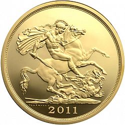 Large Reverse for Five Pounds 2011 coin