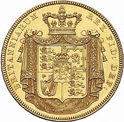 Large Reverse for Five Pounds 1826 coin