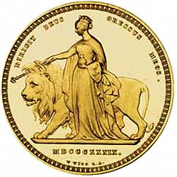Large Reverse for Five Pounds 1839 coin