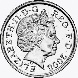 Large Obverse for 5p 2008 coin