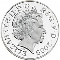 Large Obverse for 5p 2009 coin