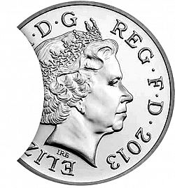 Large Obverse for 5p 2013 coin