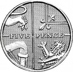 Large Reverse for 5p 2008 coin