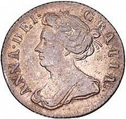 Large Obverse for Sixpence 1705 coin