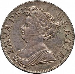 Large Obverse for Sixpence 1711 coin