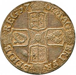 Large Reverse for Sixpence 1707 coin