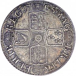 Large Reverse for Sixpence 1708 coin