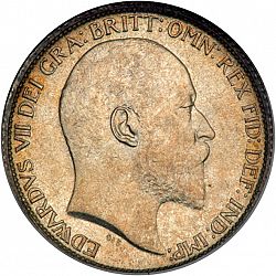 Large Obverse for Sixpence 1906 coin