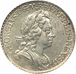 Large Obverse for Sixpence 1720 coin